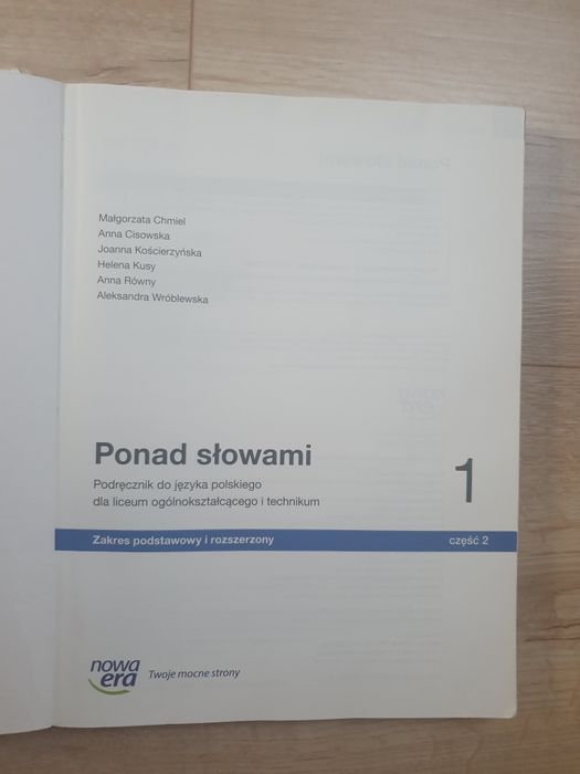 Ponad słowami 1 i 2 podręcznik