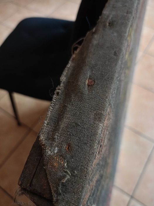 Stary obraz sakralny olej na płótnie ekspresjonizm religijny