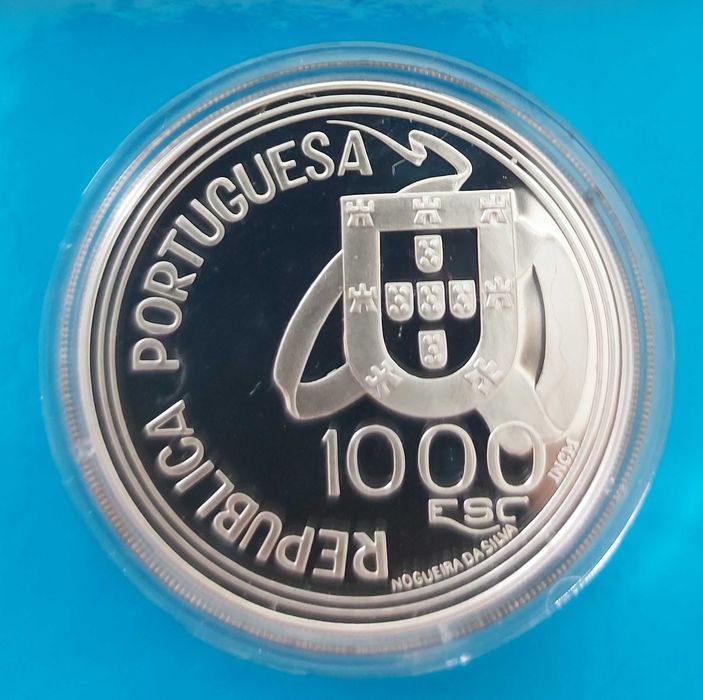 1.000$00 de 1994 dos 500 Anos T. Tordesilhas Portugal, Prata Proof