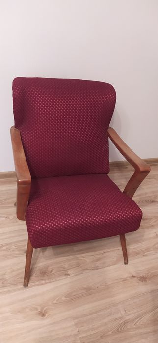 Fotel  na sprężynach PRL
