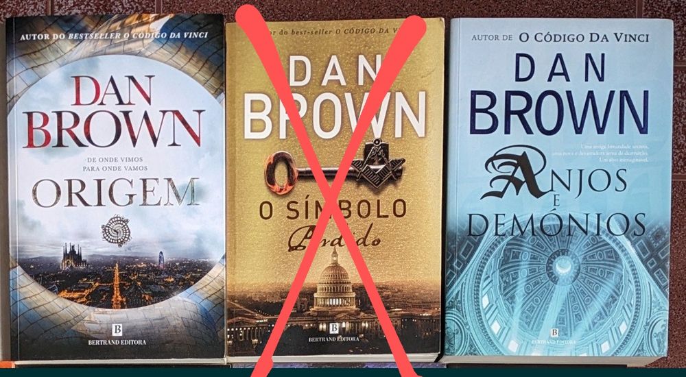 2 livros Dan Brown - Origem e Anjos e Demónios