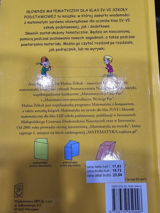 Słownik matematyczny kl.4-6