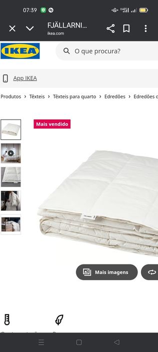 Edredão Fjallarnika 4Estacões 240x220cm, IKEA. NOVO