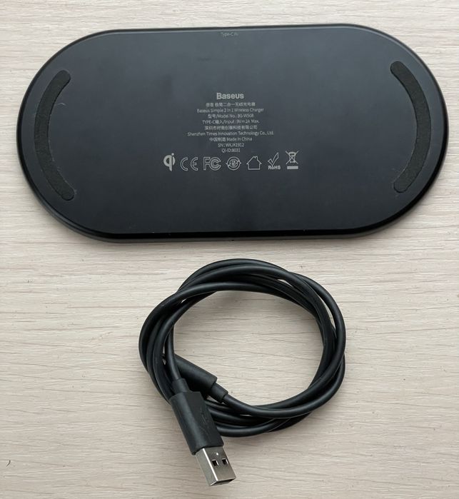 Беспроводная зарядка Baseus Simple 2in1