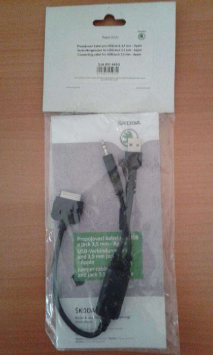 Cabo para conexão usb/jack SKODA - Apple