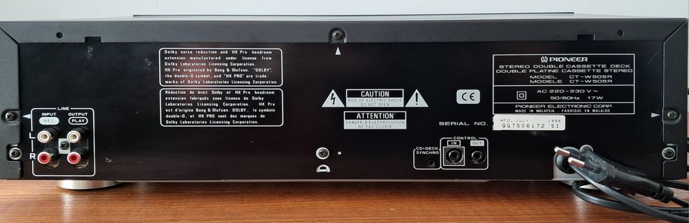 Deck cassetes Pioneer CT-W505R