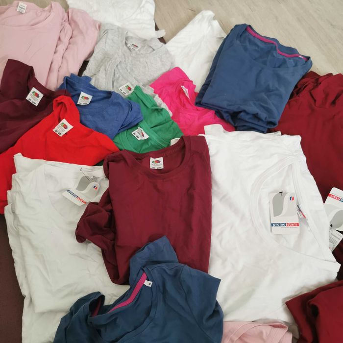 38 nowych koszulek - damskie, 14/15 dziewczęce, m/L meskie