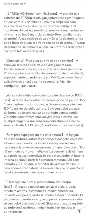 Baby monitor - semi novo