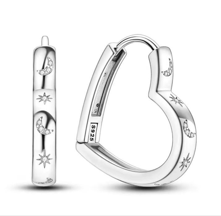 Kolczyki Serca Silver