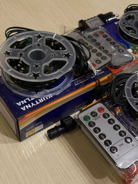 Гірлянда 30м, 50м, 100м, 200м, пульт. Гирлянда мишура роса хвойна лапа