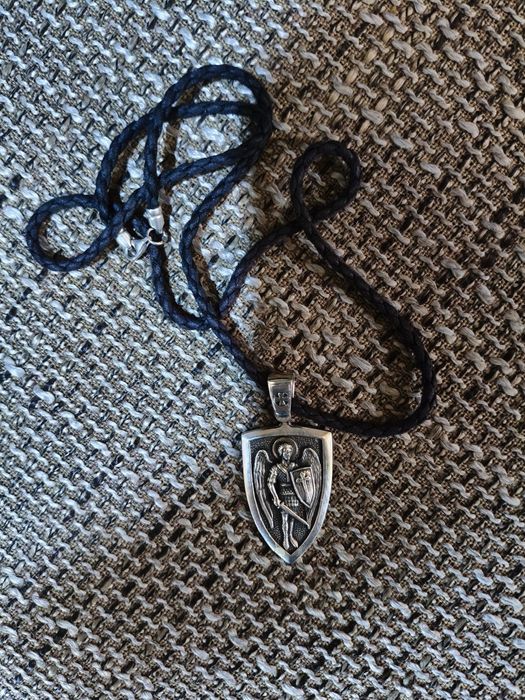 Кулон серебро архангел Михаил