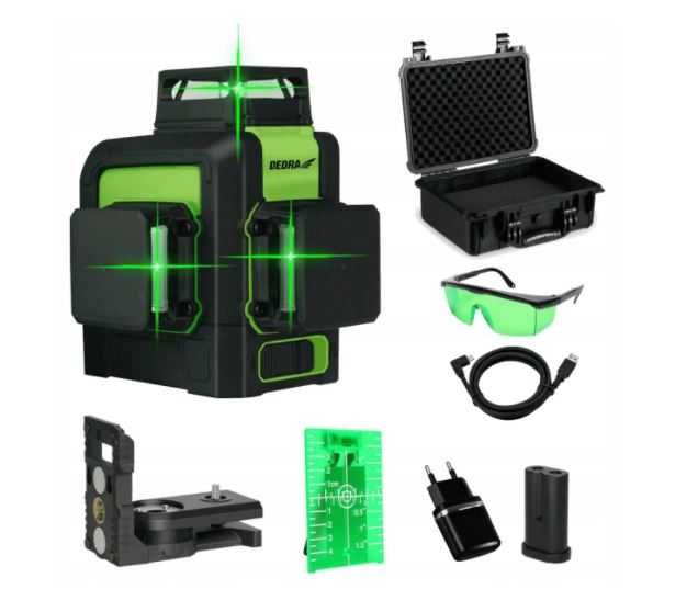 Multilaser, poziomica laserowa 3D DEDRA + statyw Nivel