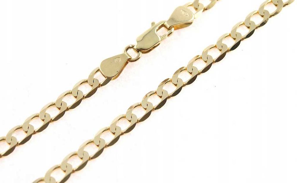 Złoty łańcuszek PANCERKA pr.585 45cm KUTY