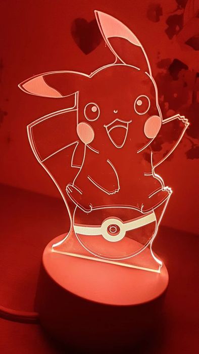 Pokemon go ночник с пультом покемон Пикачу светильник Pikachu anime