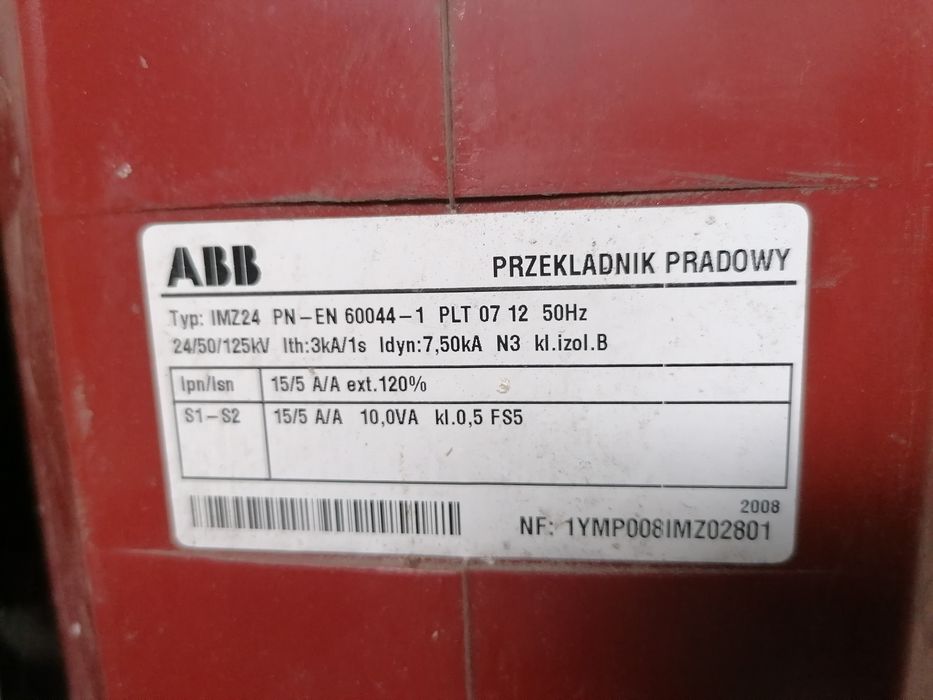 Sprzedam przekładniki ABB