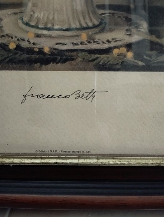Quadro de parede com estampa artística do pintor italiano Franco Betti