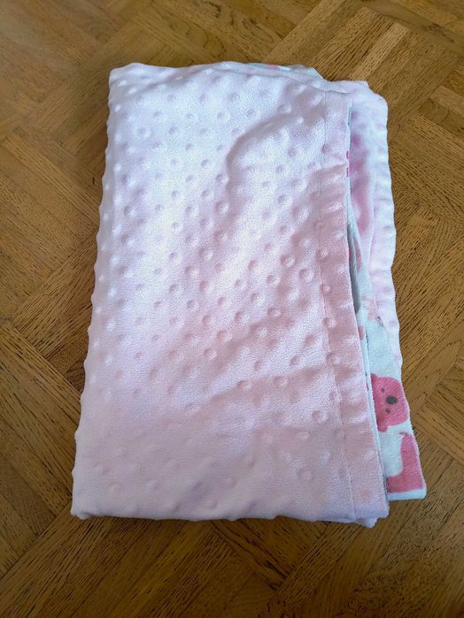 Kocyk niemowlęcy różowy
