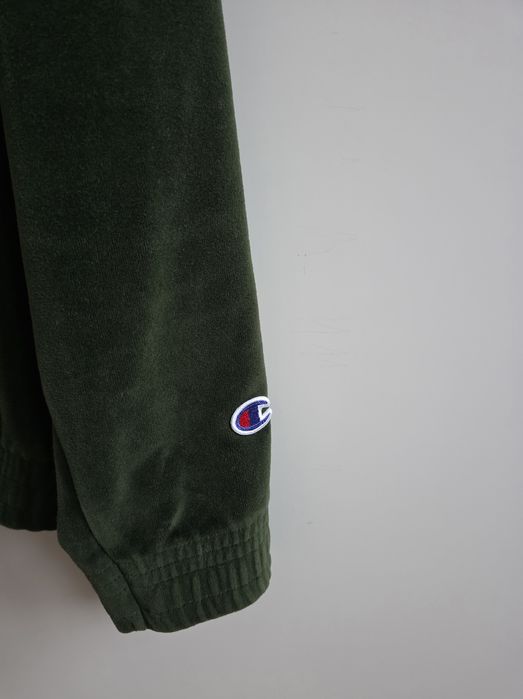 Champion bluza welurowa rozpinana zielona S  frotte