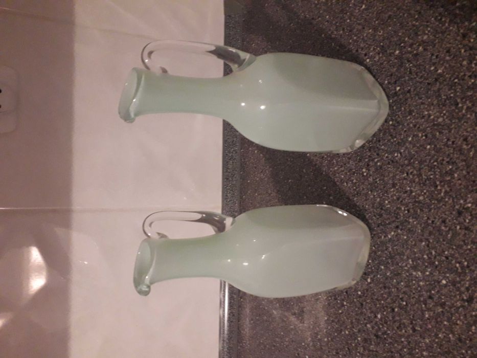 Szkło ozdobne, karafka błękitna