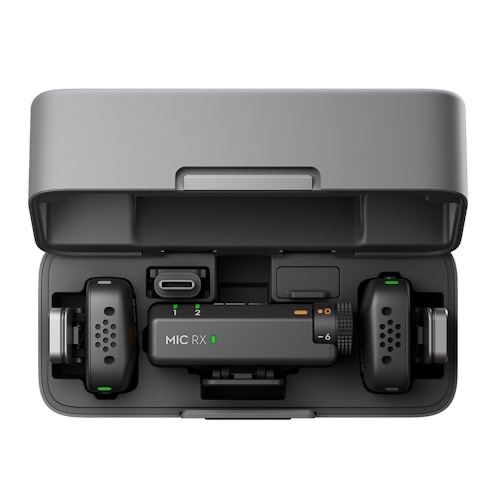 DJI Mic Mini Microfone Sem Fios (2 TX + 1 RX + Estojo de Carregamento)