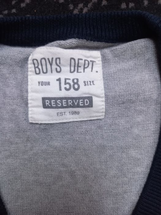 Szary rozpinany sweter Reserved r 158