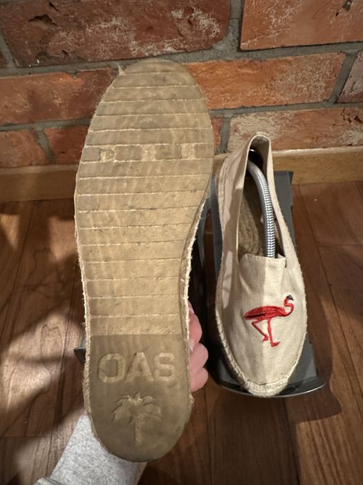 Urocze espadryle z flamingiem OAS