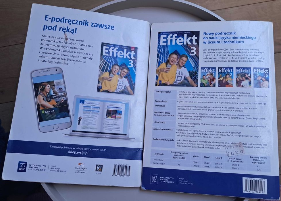 Effekt 3 Podręcznik + Zeszyt Ćwiczeń Język Niemiecki Liceum / Technikum WSiP (Reforma 2019)