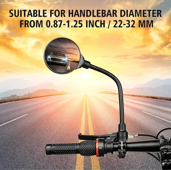 Зеркало заднего вида, 8 см., 360 °. Вело, мото, самокаты