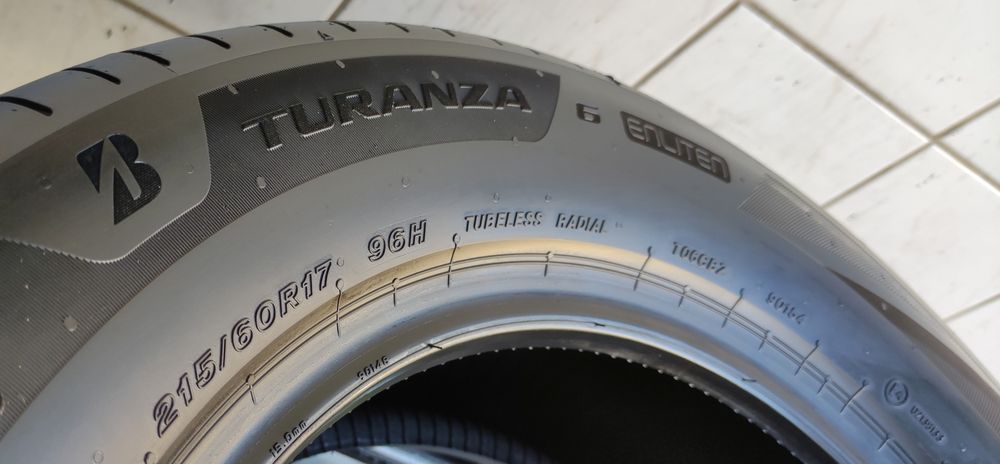 2x 215/60R17 Bridgestone Turanza 6 Enliten 2025r A/B/67dB 3 lata gwar.