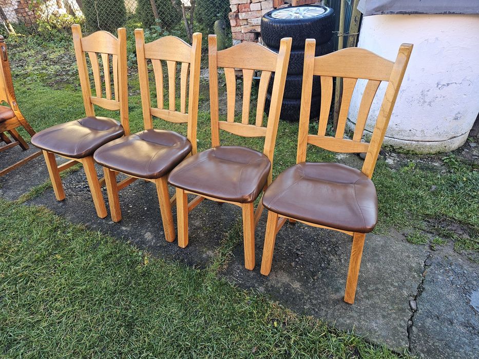 Крісло дерев'яне шкіряне масив дуб