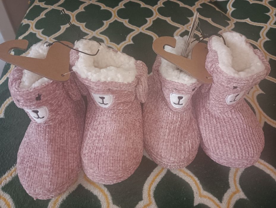 2 pary kapci dziecięcych ocieplanych 24/25