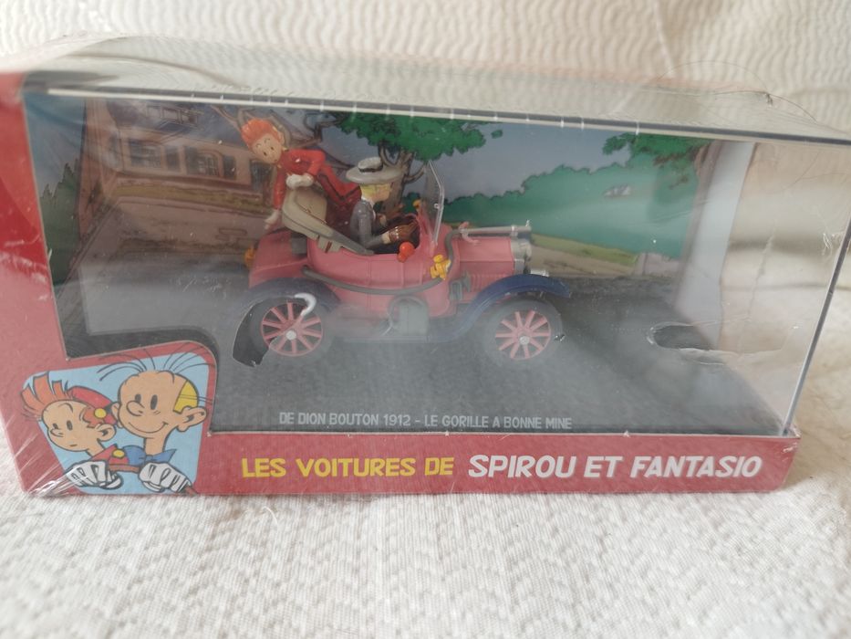 Miniatura do carro Spirou De Dion Bouton de 1912, do álbum "Le Gorille a Bonne Mine