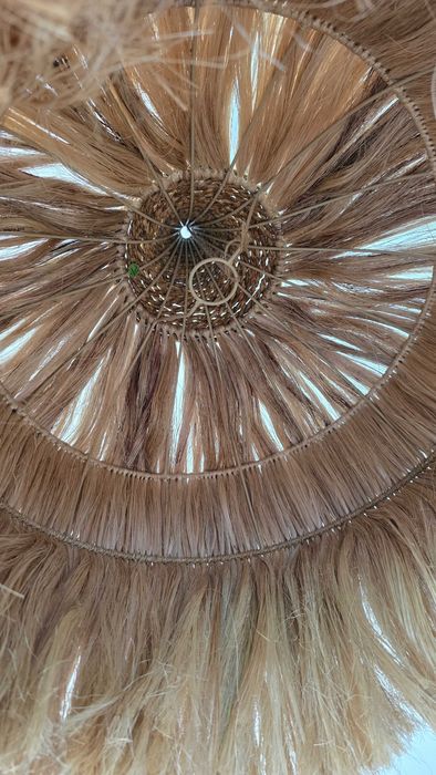 Duża lampa wisząca z Bali 50 cm – abaka, hiacynt wodny | lampa boho japandi wabi-sabi