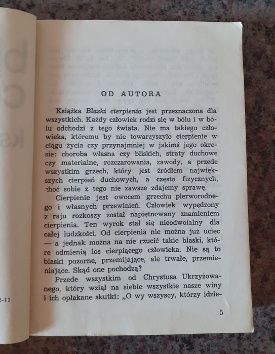 Ks Franciszek Grudniok - Blaski cierpienia [Wrocław 1989] spis treści