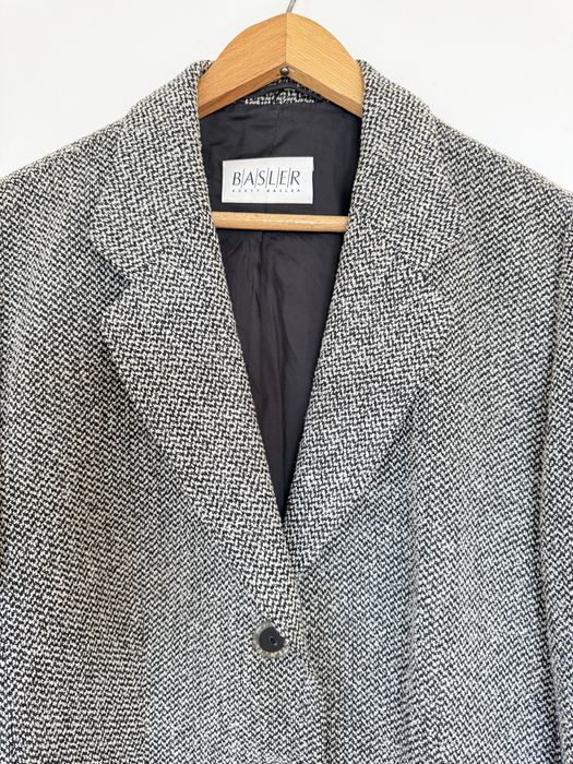 Marynarka Basler welna welniana przedłużana melanż wiosenna czarna