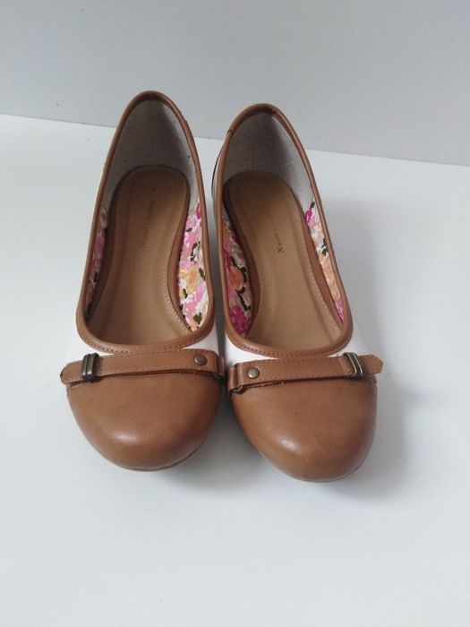 Buty biało brązowe rozm. 37