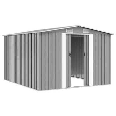 Abrigo de Jardim 257x298x178 cm metal cinzento para venda (NOVO)