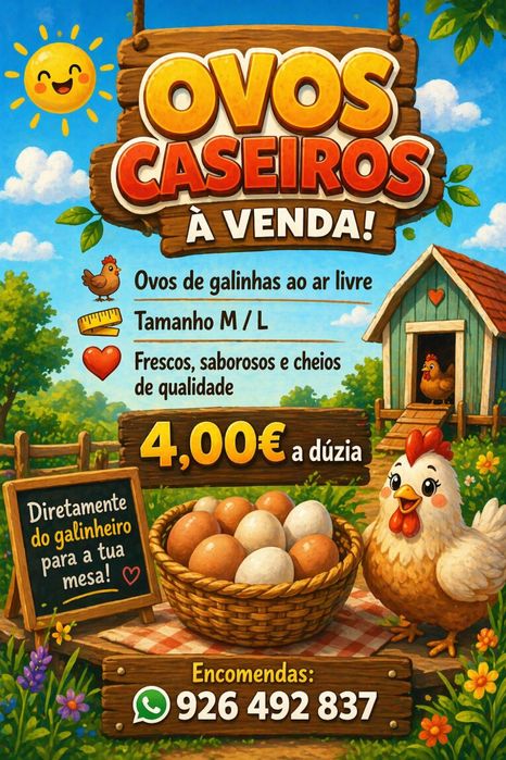 Ovos caseiros (criaçao ao ar livre)