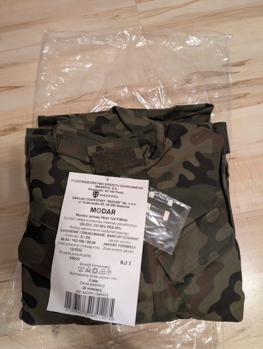 Nowy mundur wojskowy wz. 124 p/mon S/XS