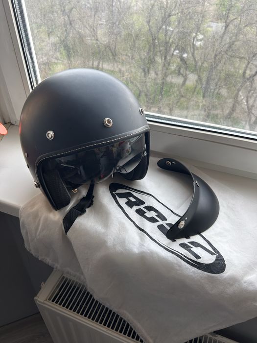 Мотошолом ROCC Classic PRO Jet helmet matt black ХL