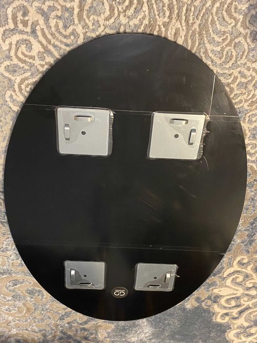 Lustro Bracelet owalne – w czarnej szklanej ramie NOWE