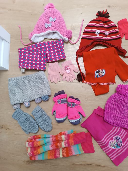 Czapka 110 / 116 szalik czapki komin zestaw