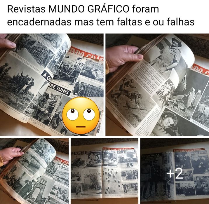 Revistas MUNDO GRÁFICO foram encadernadas mas tem faltas e ou falhas