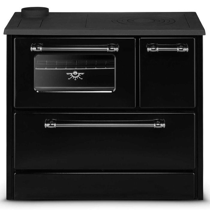 Kuchnia na drewno piec koza kuchnia czarny z płaszczem wodnym 16kW