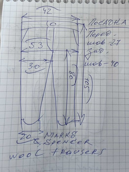 Джинсы брюки Marks&Spencer wool trousers United Kingdom w32 grey.
