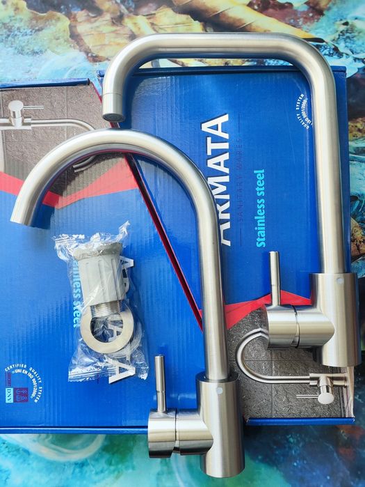 Смеситель для кухни, мойки ARMATA SUS 011 нержавейка