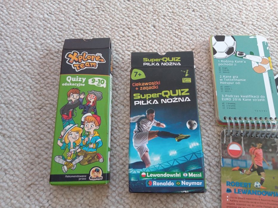 Quizy gra edukacyjna 9-10 lat Super quiz piłka nożna