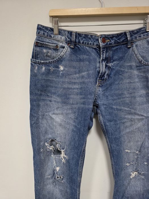 Zara damskie jeansy z dziurami 42 XL zwężane