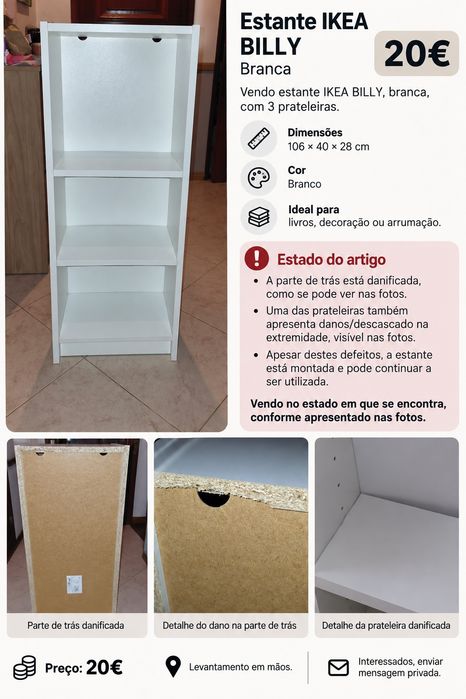 Estante IKEA BILLY branca