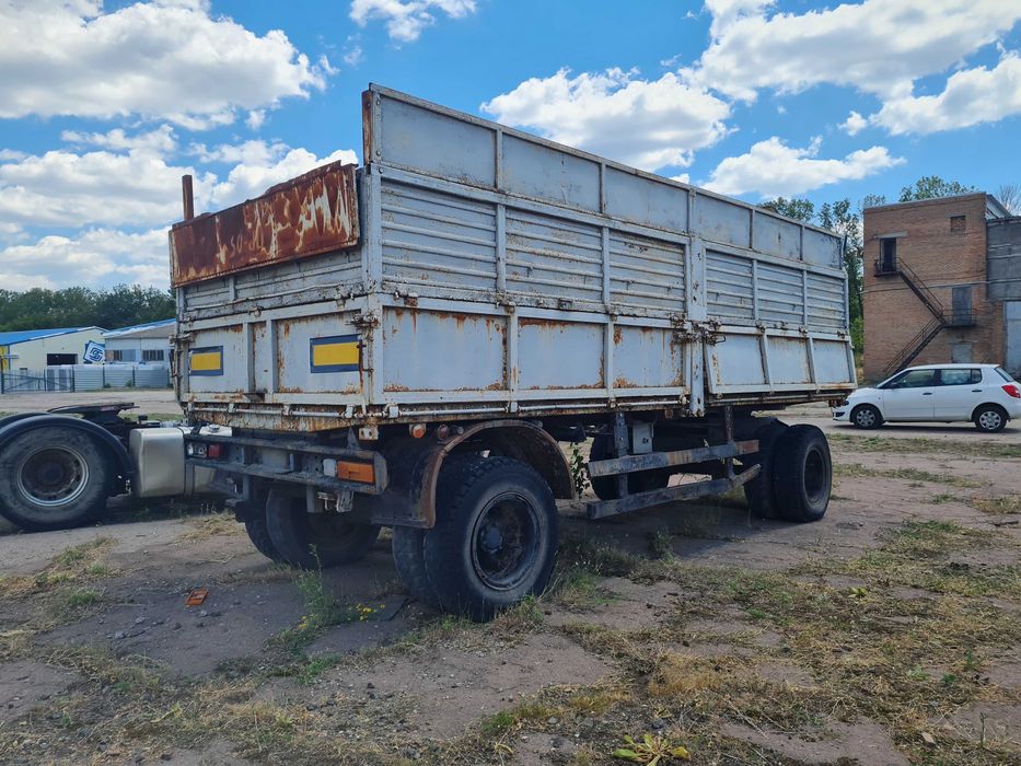 Бортовий причіп НЕФАЗ 8332-10, 2004 р,  сірого кольору